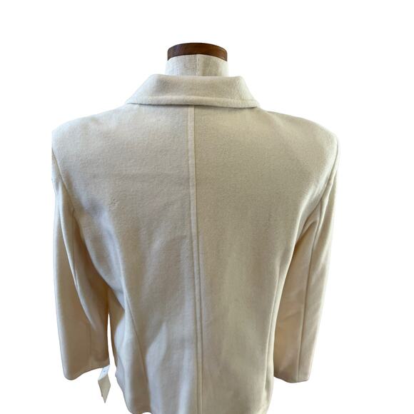 Andrea Viccaro Cream Wool Cashmere Blend Blazer 14 - Picture 3 of 8
